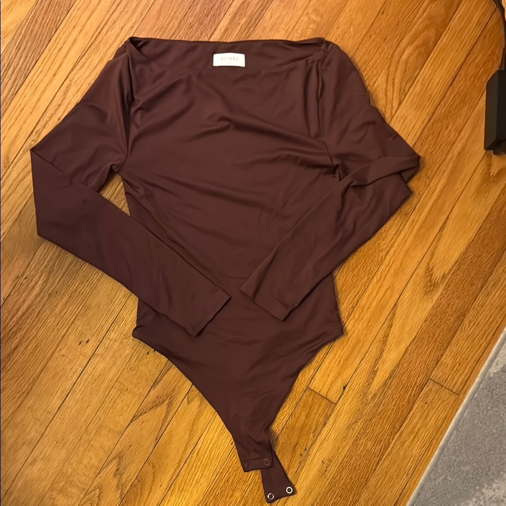 Brown Long Sleeve Bodysuit